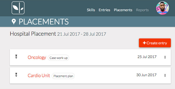 Placements Screen